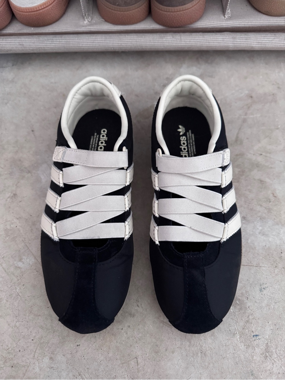 Adidas Black and White Tokyo Sneakers